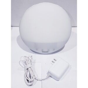 Philips HF3510 Wake-Up Light Sunrise Simulation White Alarm Radio Clock - Works